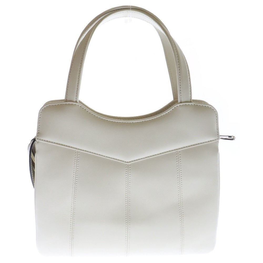 GUCCI(グッチ) プチGG ショッピングバッグスモール ハンドバッグ ホワイト レザー 2wayバッグ 745918