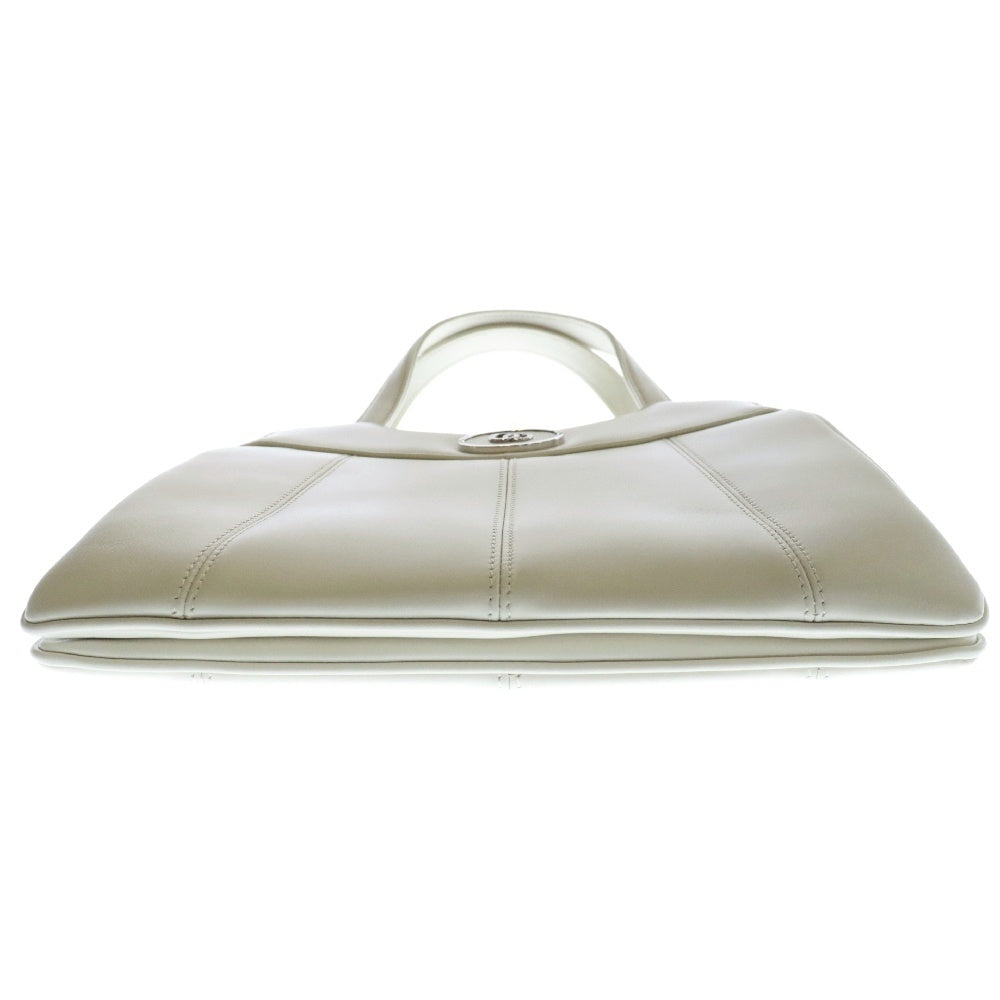 GUCCI(グッチ) プチGG ショッピングバッグスモール ハンドバッグ ホワイト レザー 2wayバッグ 745918