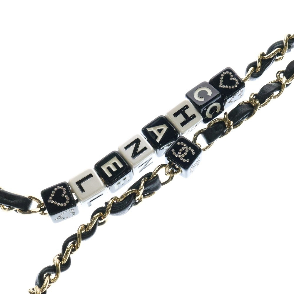 CHANEL(シャネル) ココマーク チョコバー キューブチャーム ラムスキン チェーンショルダーバッグ ブラック AS3744
