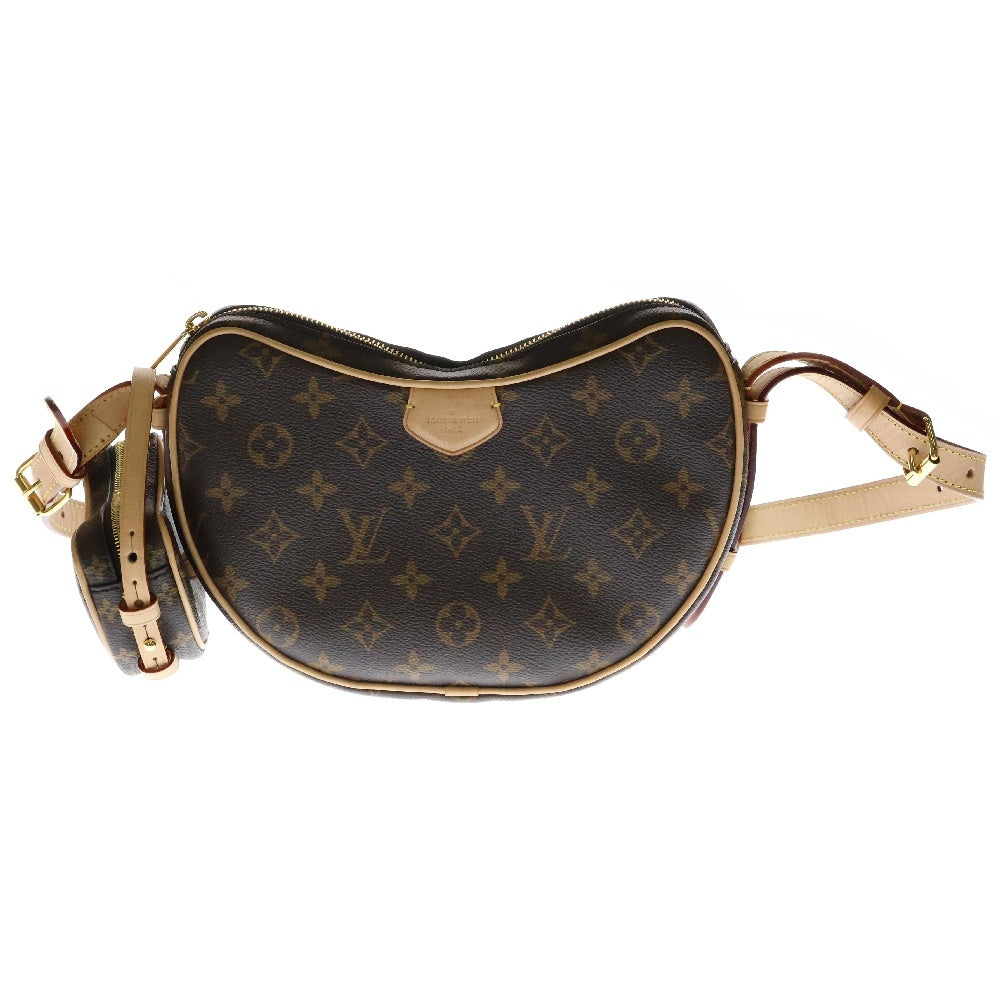 LOUIS VUITTON(ルイヴィトン) モノグラム クロワッサン レザーショルダーバッグ ブラウン M46828