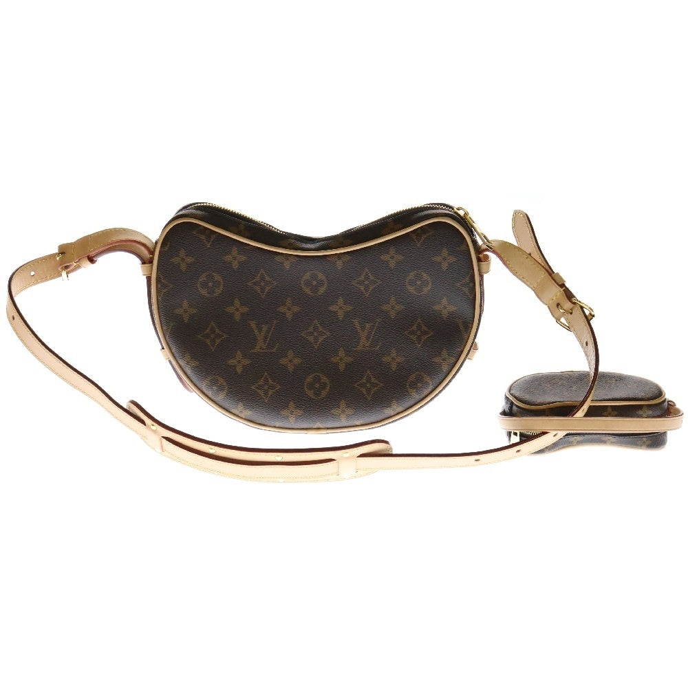 LOUIS VUITTON(ルイヴィトン) モノグラム クロワッサン レザーショルダーバッグ ブラウン M46828