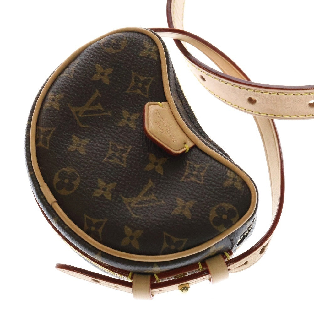 LOUIS VUITTON(ルイヴィトン) モノグラム クロワッサン レザーショルダーバッグ ブラウン M46828
