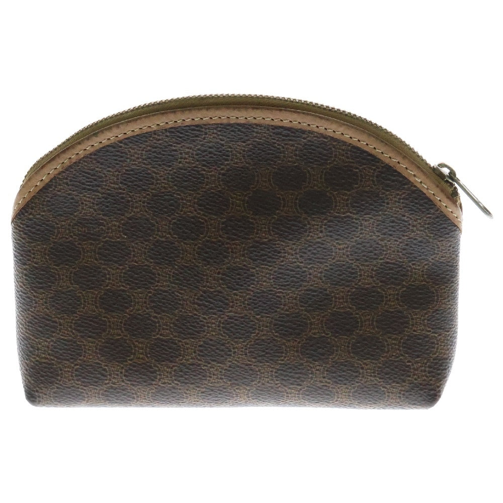 CELINE(セリーヌ) マカダム ポーチ ブラウン レザー