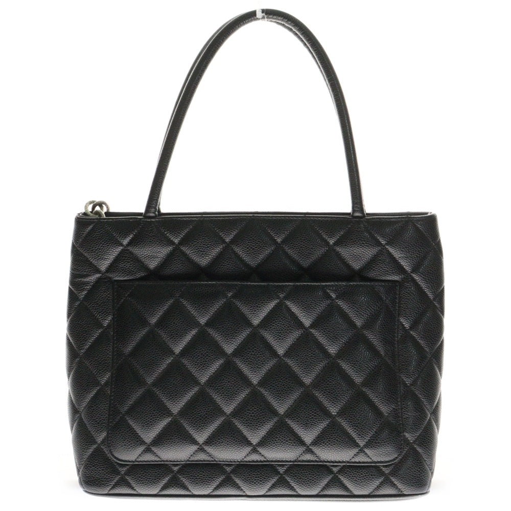CHANEL(シャネル) 復刻 ココマーク ロゴチャーム キャビアスキン レザー トートバッグ ブラック A01804 7番台