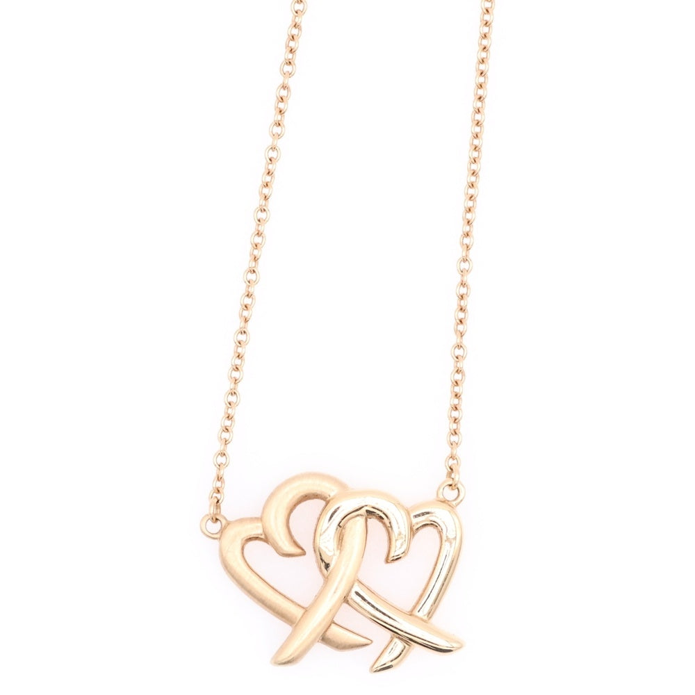 TIFFANY & Co.(ティファニー) ダブル ラビングハート ネックレス パロマ・ピカソ ペンダント Au750 K18 PG ピンクゴールド