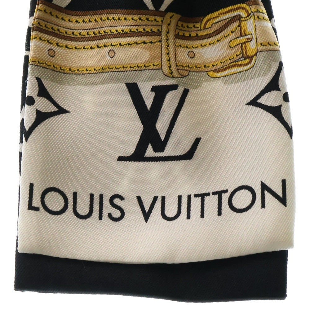 LOUIS VUITTON(ルイヴィトン) バンドー・モノグラム コンフィデンシャル S00 ツイリー スカーフ ブラック×ホワイト シルク M78656