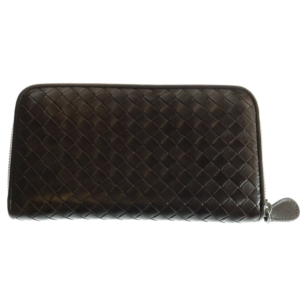 BOTTEGA VENETA(ボッテガヴェネタ) イントレチャート ロングウォレット カードケース 長財布 ブラウン レザー