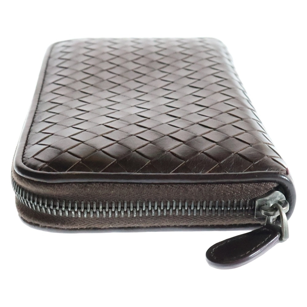 BOTTEGA VENETA(ボッテガヴェネタ) イントレチャート ロングウォレット カードケース 長財布 ブラウン レザー