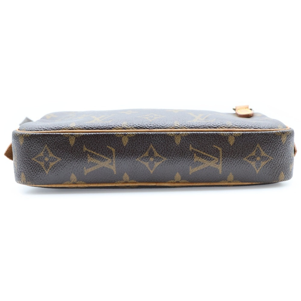 LOUIS VUITTON(ルイヴィトン) モノグラム ポシェット・マルリーバンドリエール ショルダーバッグ ミニバッグ ブラウン ゴールド金具 レザー×PVC M51828