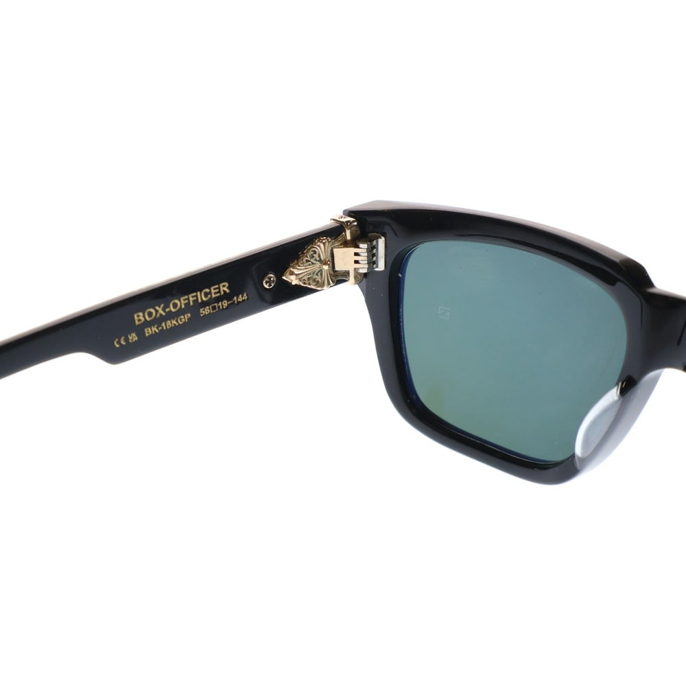 CHROME HEARTS(クロムハーツ) BOX-OFFICER ウェリントンフレーム カラーレンズ ダガーテンプル サングラス メガネ 眼鏡 アイウェア ブラック/ゴールド