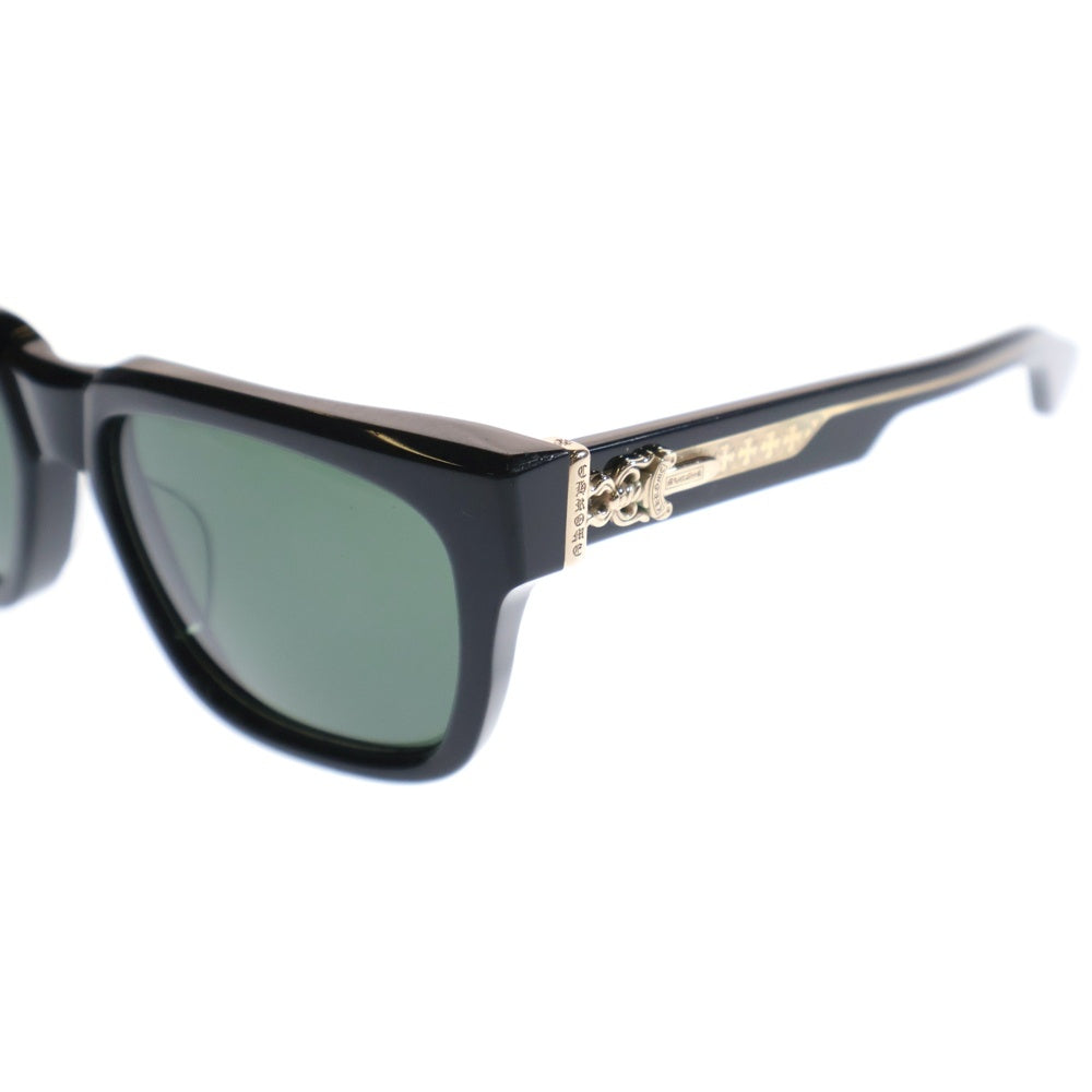 CHROME HEARTS(クロムハーツ) BOX-OFFICER ウェリントンフレーム カラーレンズ ダガーテンプル サングラス メガネ 眼鏡 アイウェア ブラック/ゴールド