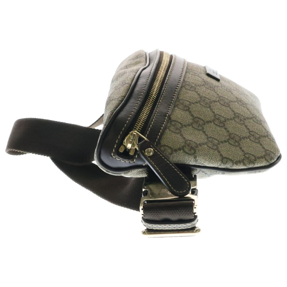 GUCCI(グッチ) GGスプリーム ウェストバッグ ボディバッグ ショルダーバッグ ブラウン×ベージュ ゴールド金具 233269