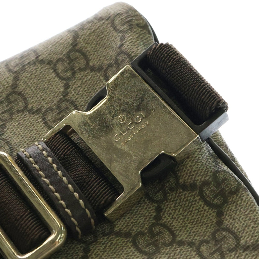 GUCCI(グッチ) GGスプリーム ウェストバッグ ボディバッグ ショルダーバッグ ブラウン×ベージュ ゴールド金具 233269