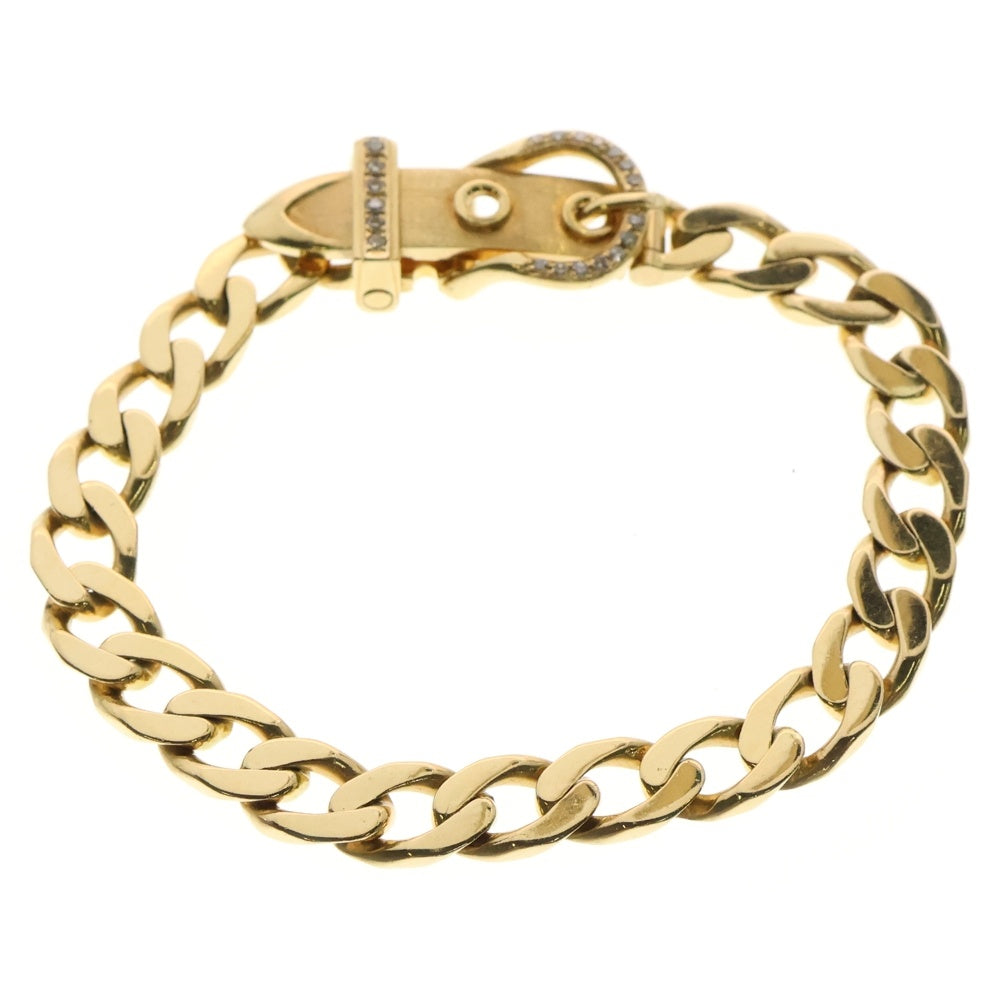 HERMES(エルメス) Boucle Sellier PM ブックルセリエPM ダイヤ チェーンブレスレット K18YG イエローゴールド