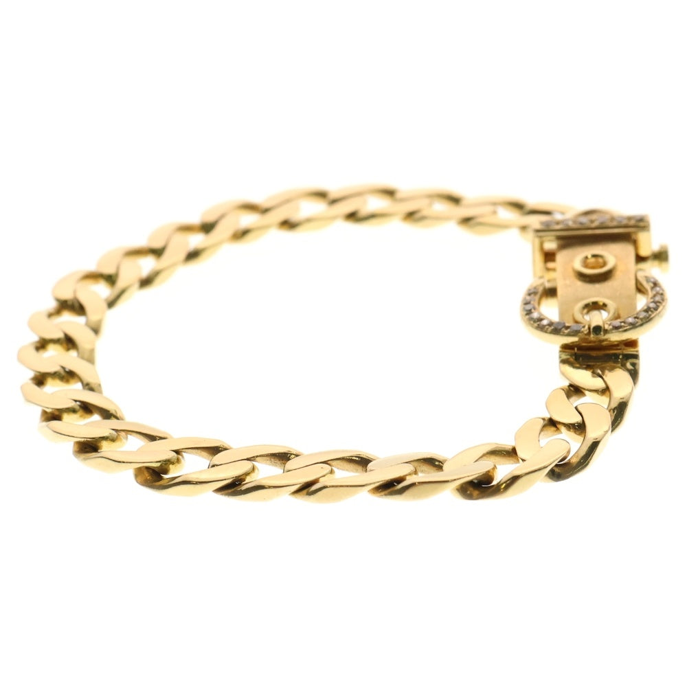 HERMES(エルメス) Boucle Sellier PM ブックルセリエPM ダイヤ チェーンブレスレット K18YG イエローゴールド