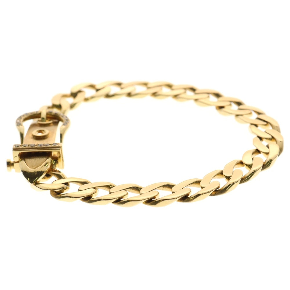 HERMES(エルメス) Boucle Sellier PM ブックルセリエPM ダイヤ チェーンブレスレット K18YG イエローゴールド