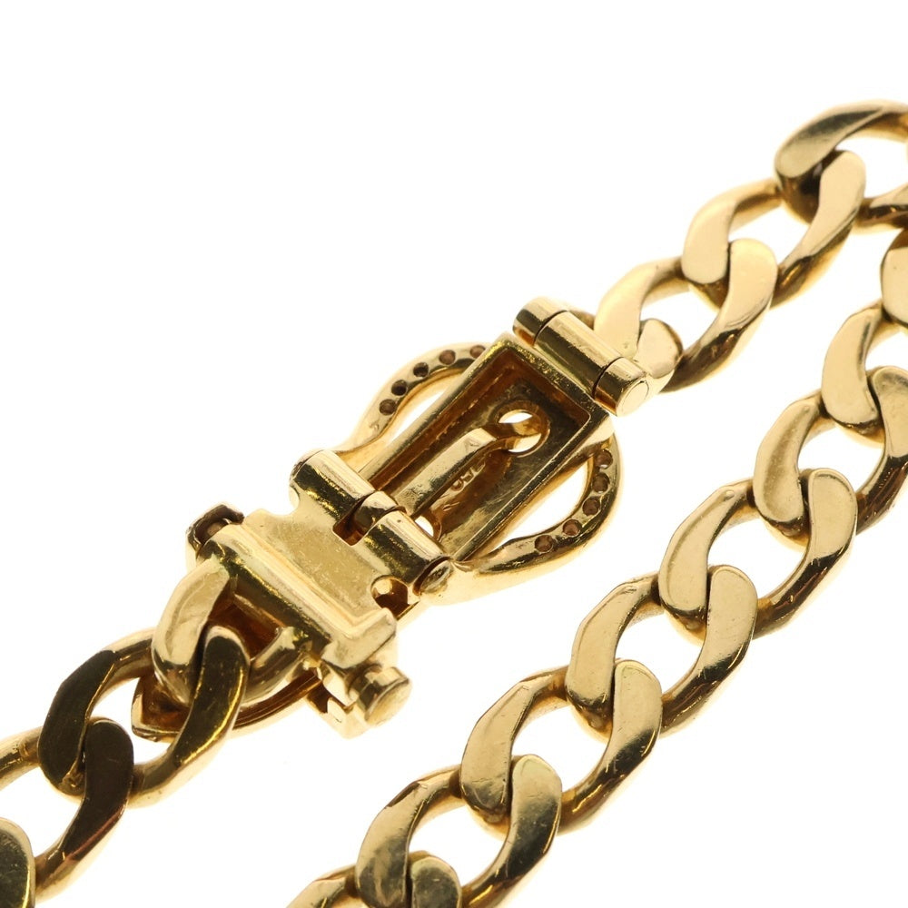 HERMES(エルメス) Boucle Sellier PM ブックルセリエPM ダイヤ チェーンブレスレット K18YG イエローゴールド