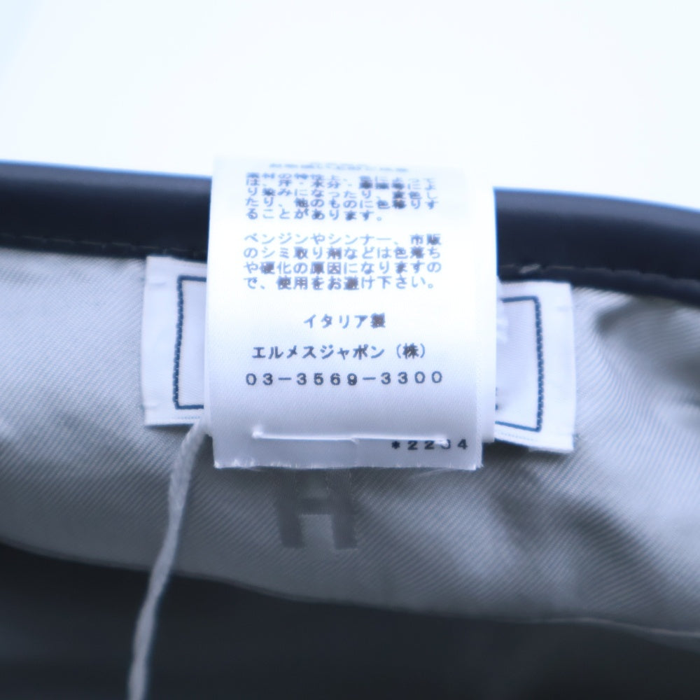 HERMES(エルメス) ベレー帽 ハンチング帽 帽子 グレー キャンバス×レザー 57