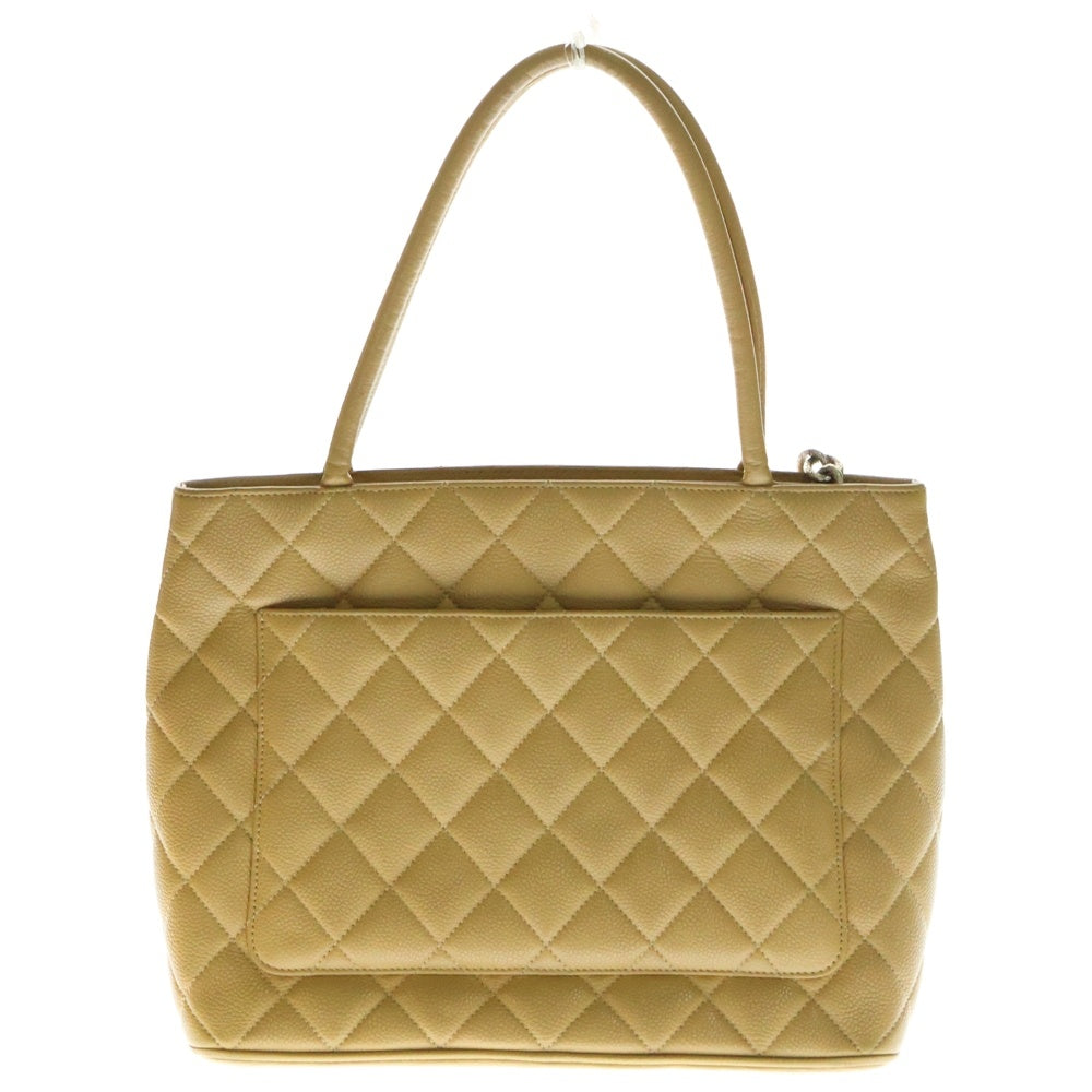 CHANEL(シャネル) ココマーク キャビアスキン 復刻トートバッグ ハンドバッグ ベージュ レディース