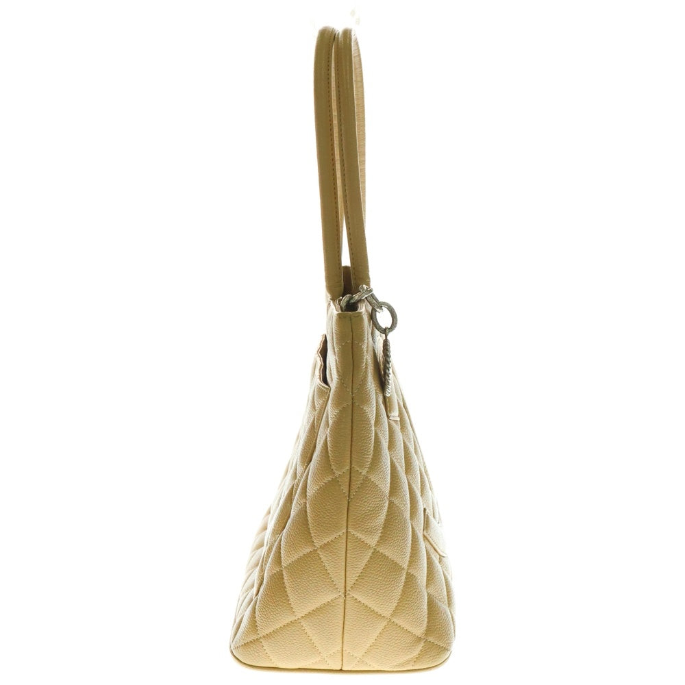 CHANEL(シャネル) ココマーク キャビアスキン 復刻トートバッグ ハンドバッグ ベージュ レディース