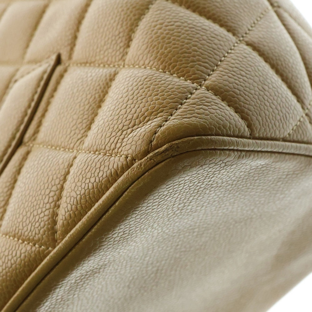 CHANEL(シャネル) ココマーク キャビアスキン 復刻トートバッグ ハンドバッグ ベージュ レディース