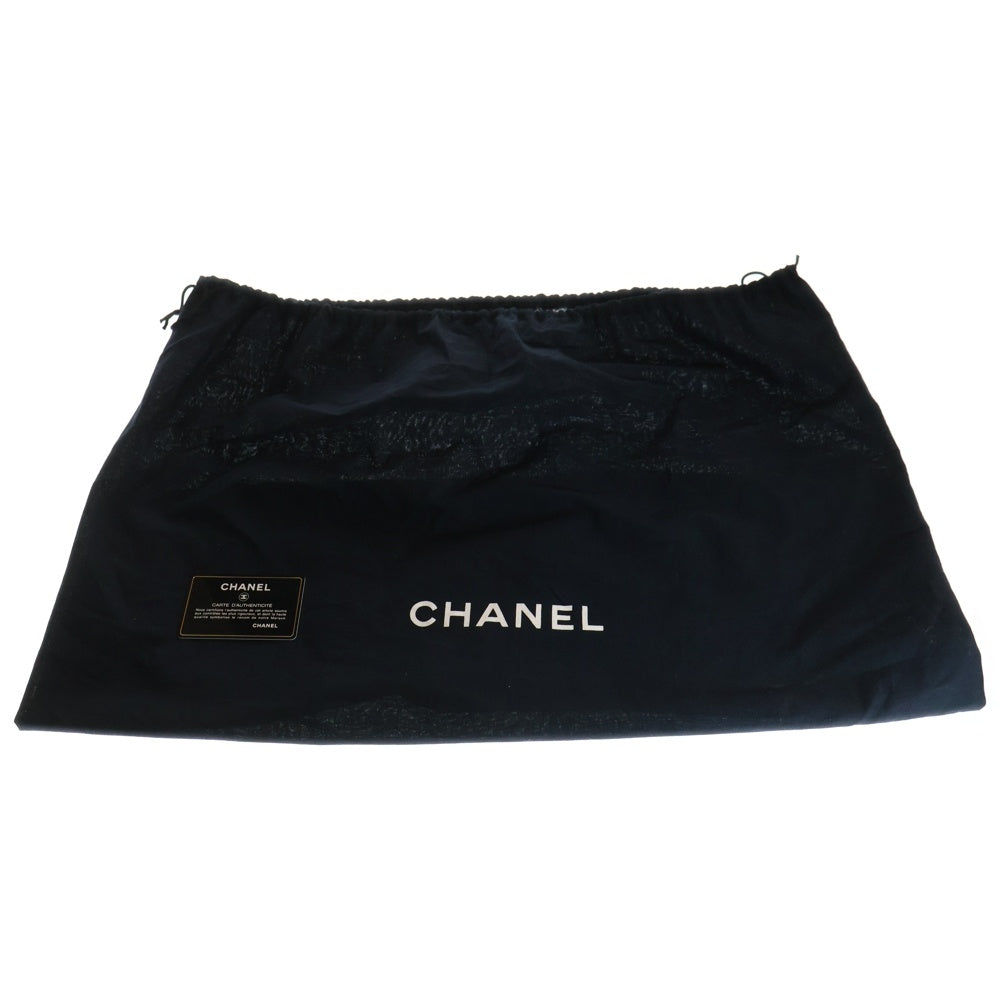 CHANEL(シャネル) パリビアリッツGM ココマーク チャーム ナイロン レザー ハンド トートバッグ シルバー金具 シルバー/ホワイト 11番台