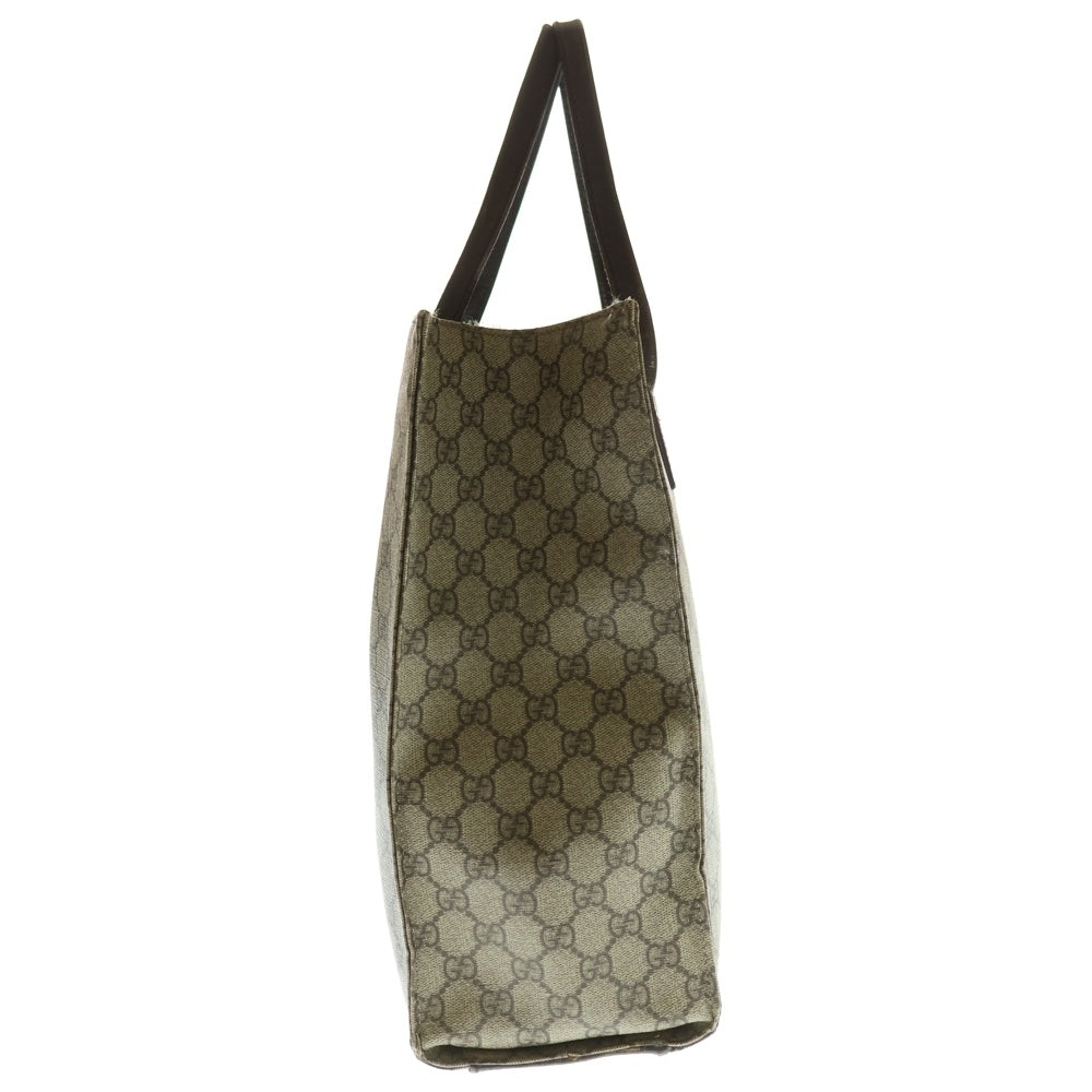 GUCCI(グッチ) GGスプリームキャンバス ハンドバッグ トートバッグ レザー×PVC ベージュ×ブラウン 91249