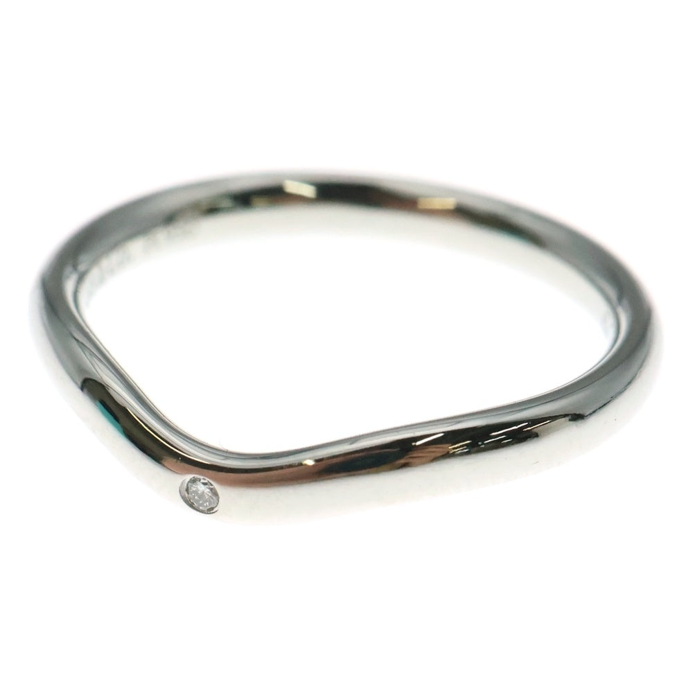 TIFFANY&Co(ティファニー) エルサペレッティ ダイヤ付カーブドバンドリング Pt950 プラチナ レディース