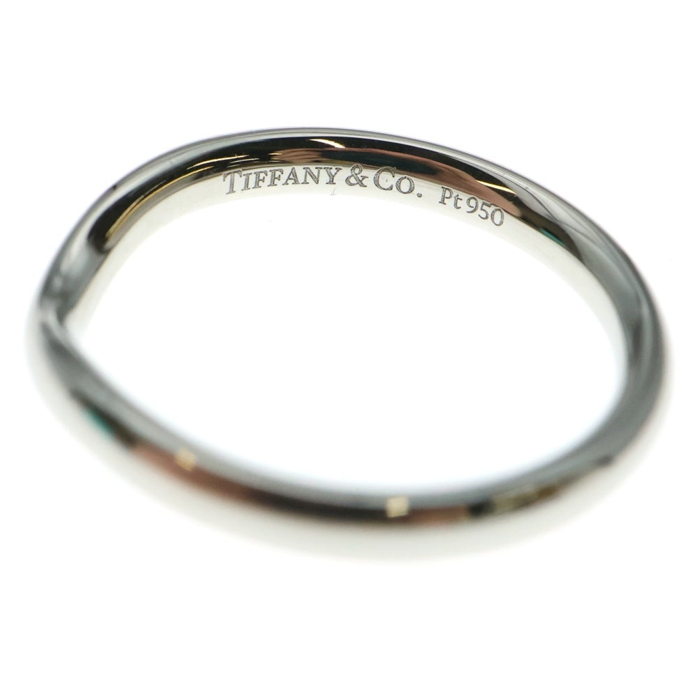 TIFFANY&Co(ティファニー) エルサペレッティ ダイヤ付カーブドバンドリング Pt950 プラチナ レディース