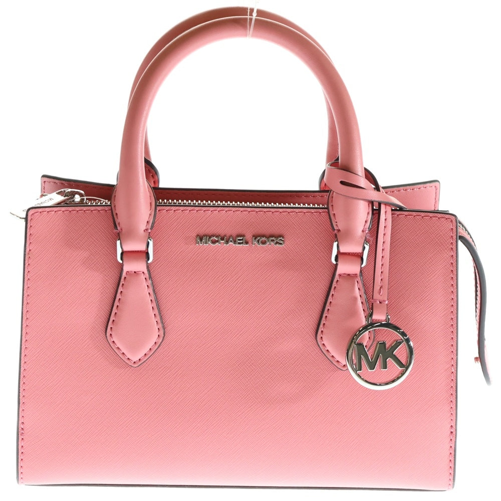 MICHAEL KORS(マイケルコース) SHEILA シェイラ ロゴプレート PVC レザー 2WAY ハンド ショルダーバッグ ゴールド金具 ピンク 35S3S6HS5L
