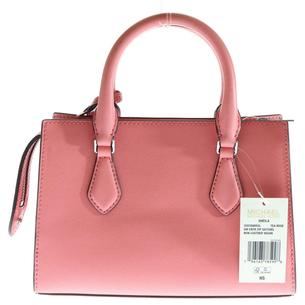 MICHAEL KORS(マイケルコース) SHEILA シェイラ ロゴプレート PVC レザー 2WAY ハンド ショルダーバッグ ゴールド金具 ピンク 35S3S6HS5L