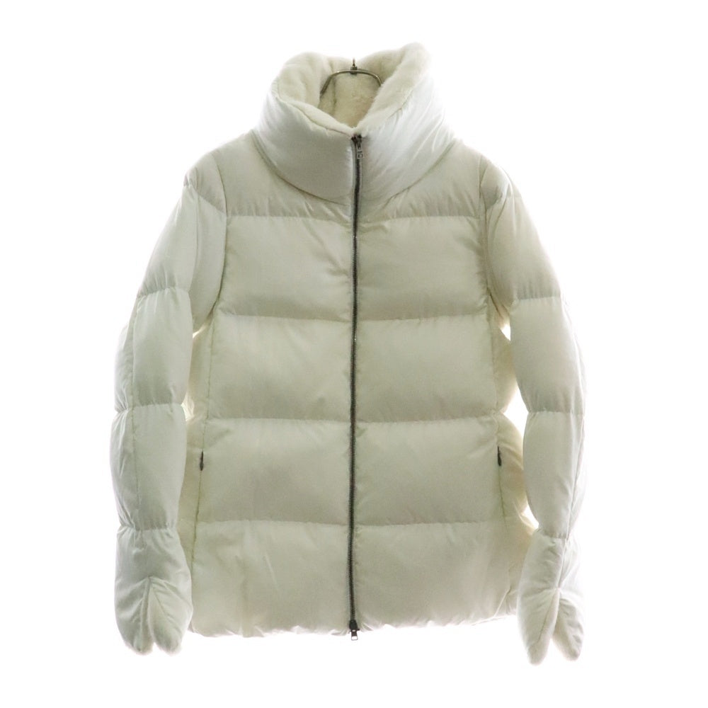 HERNO(ヘルノ) フェイクファー ジップアップ ダウンジャケット ホワイト レディース PI001949D 12414Z