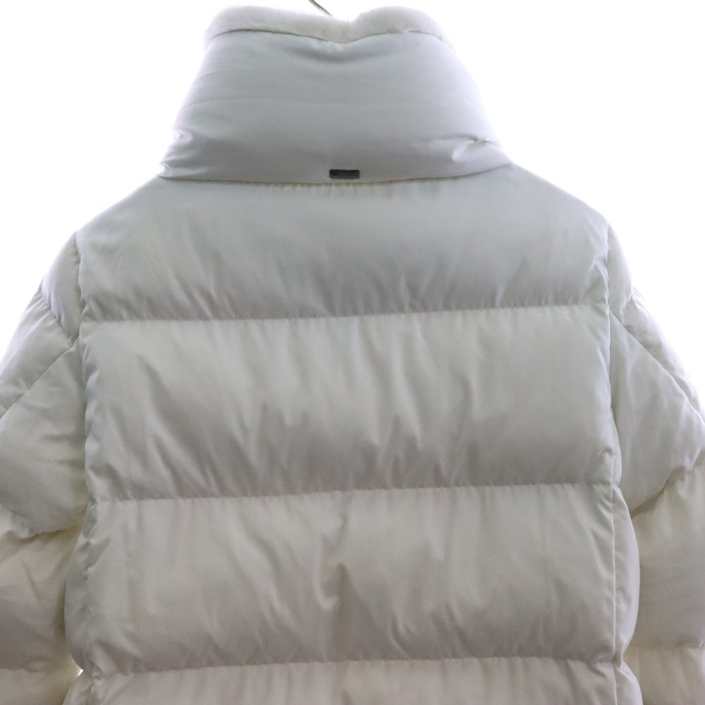 HERNO(ヘルノ) フェイクファー ジップアップ ダウンジャケット ホワイト レディース PI001949D 12414Z