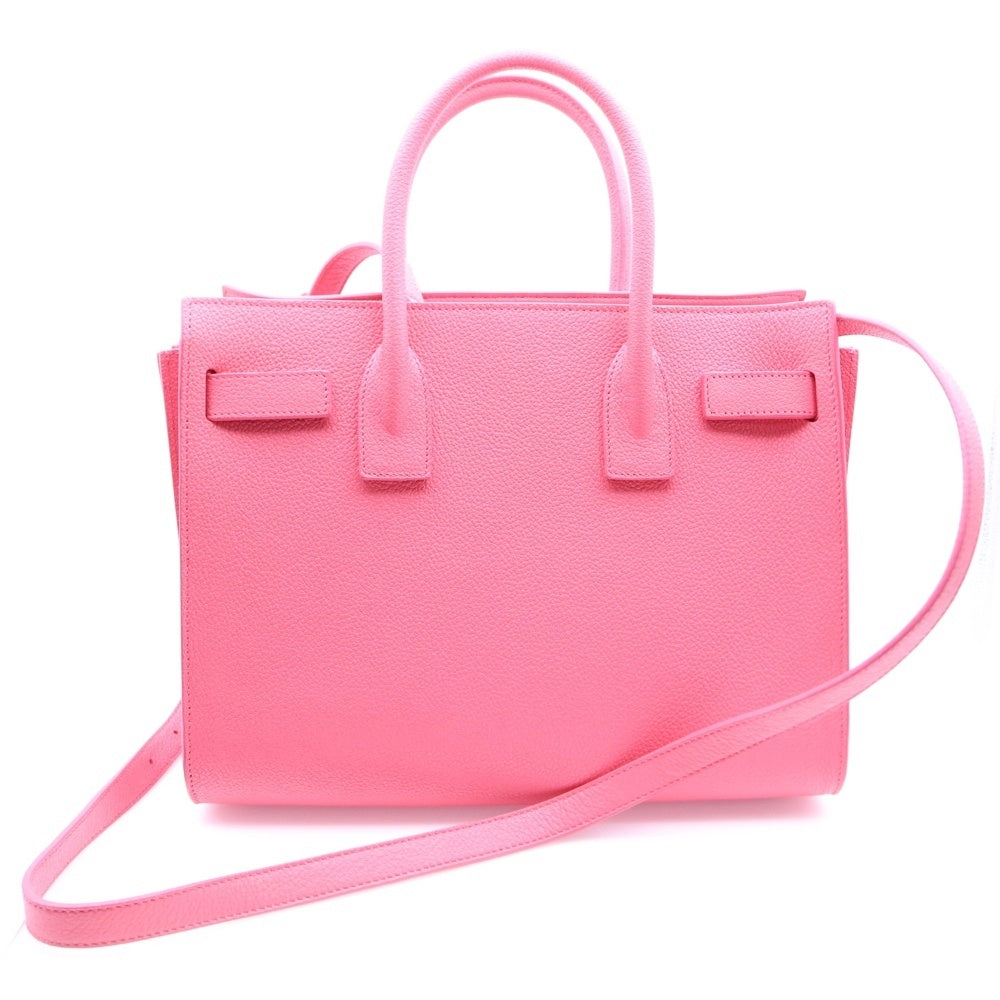 SAINT LAURENT PARIS(サンローランパリ) SAC DE JOUR サックドジュール ベイビー 2wayバッグ ハンドバッグ ショルダーバッグ ピンク レザー シルバー金具 392032・0915
