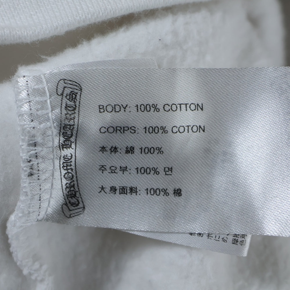 CHROME HEARTS(クロムハーツ) HORSESHOE PULLOVER HOODIE ホースシュープリント アームフローラル スウェットプルオーバーパーカー ホワイト