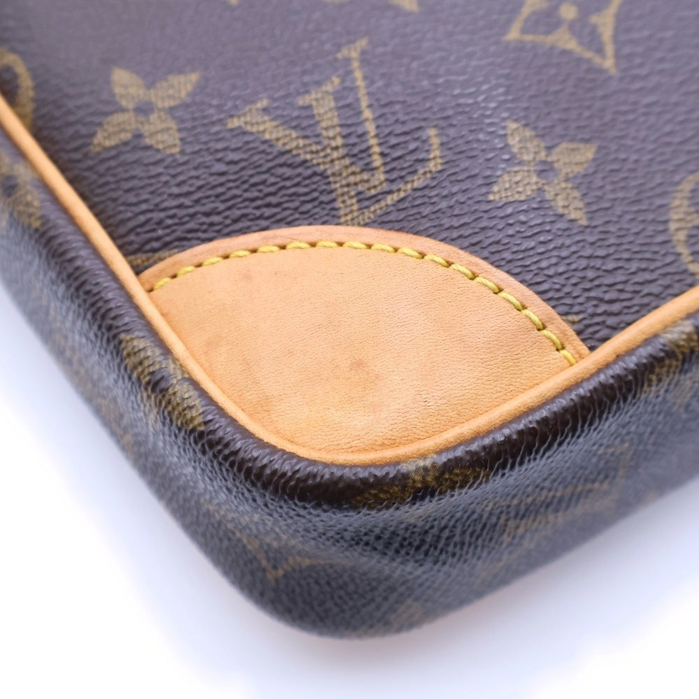 LOUIS VUITTON(ルイヴィトン) モノグラム ダヌーブ ショルダーバッグ ミニバッグ ゴールド金具 ブラウン レザー×PVC M45266