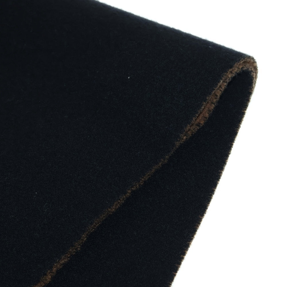 FENDI(フェンディ) FFズッカ柄 ファーポケット付フリンジカシミヤマフラー ブラウン FXT252