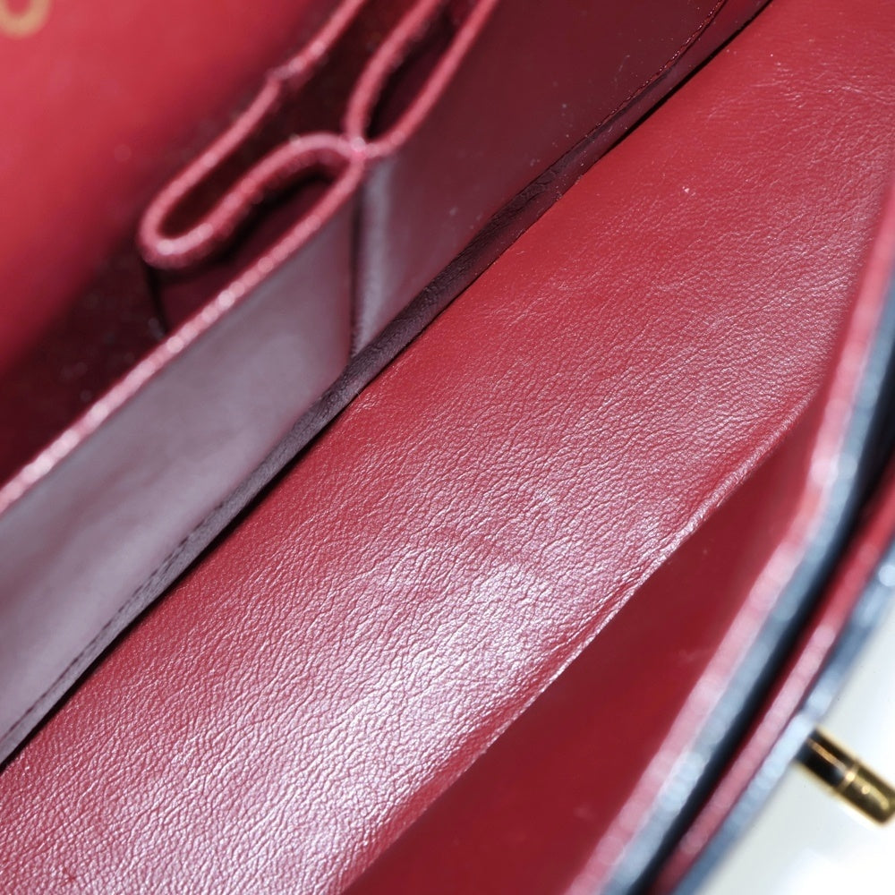 CHANEL(シャネル) マトラッセ25 ダブルフラップ ダブルチェーン ショルダーバッグ ラムスキン ブラック ゴールド金具