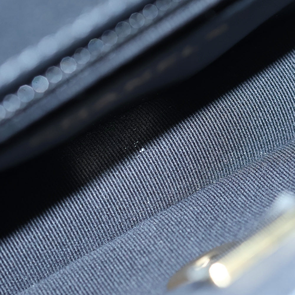 CHANEL(シャネル) ミニマトラッセ チェーンショルダーバッグ ミニバッグ ブラック ゴールド金具 ラムスキン