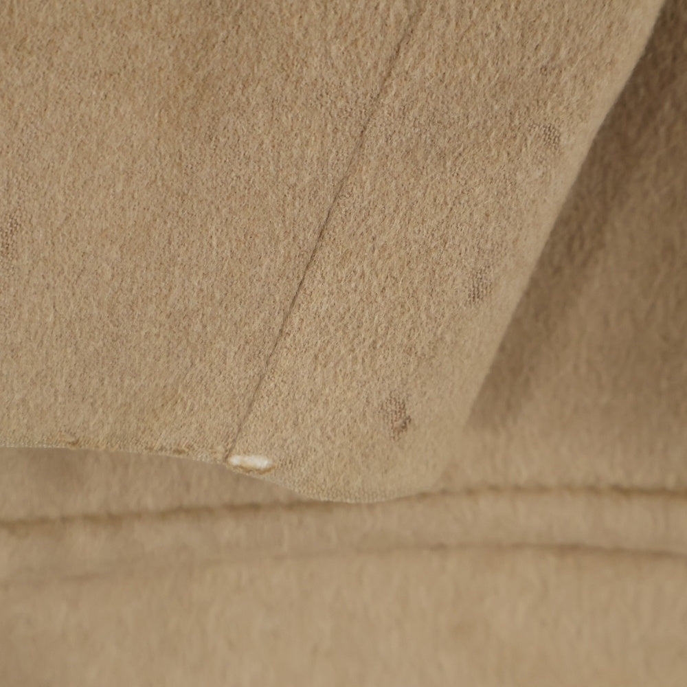 miumiu(ミュウミュウ) 11AW キャメル メルトン ダブルブレスト ステンカラーコート ベージュ レディース MS651