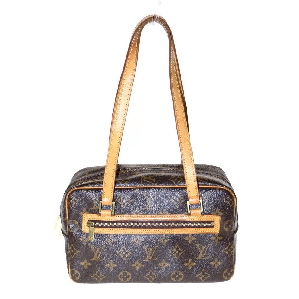 LOUIS VUITTON(ルイヴィトン) モノグラム シテMM ハンドバッグ ブラウン ゴールド金具 レザー×PVC M51181