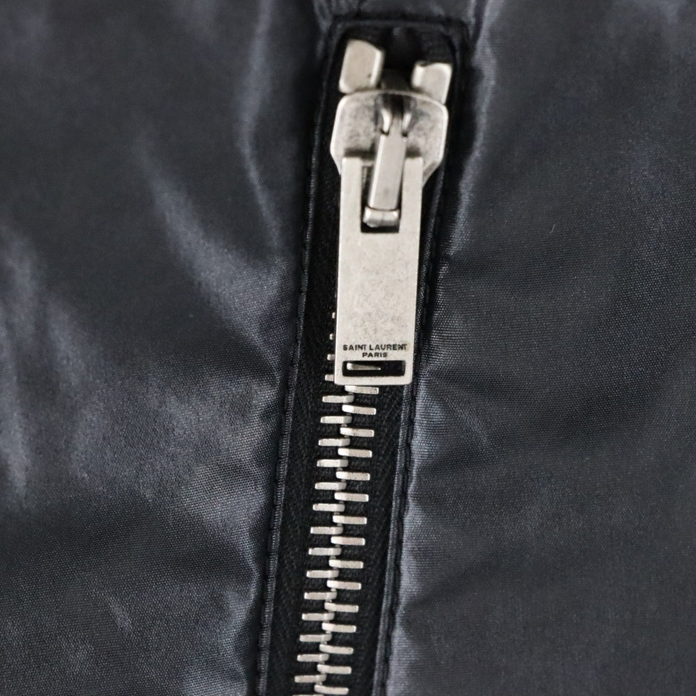 SAINT LAURENT PARIS(サンローランパリ) 19AW ナイロン ジップアップ 中綿 ボンバージャケット ブルゾン ブラック 588089