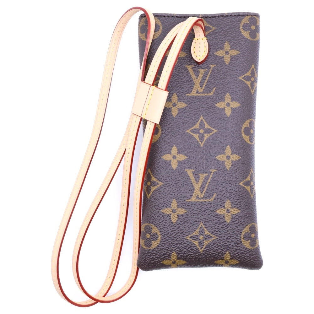 LOUIS VUITTON(ルイヴィトン) サングラス ポーチ モノグラム PVC レザー ネックポーチ ゴールド金具 ブラウン GI1365