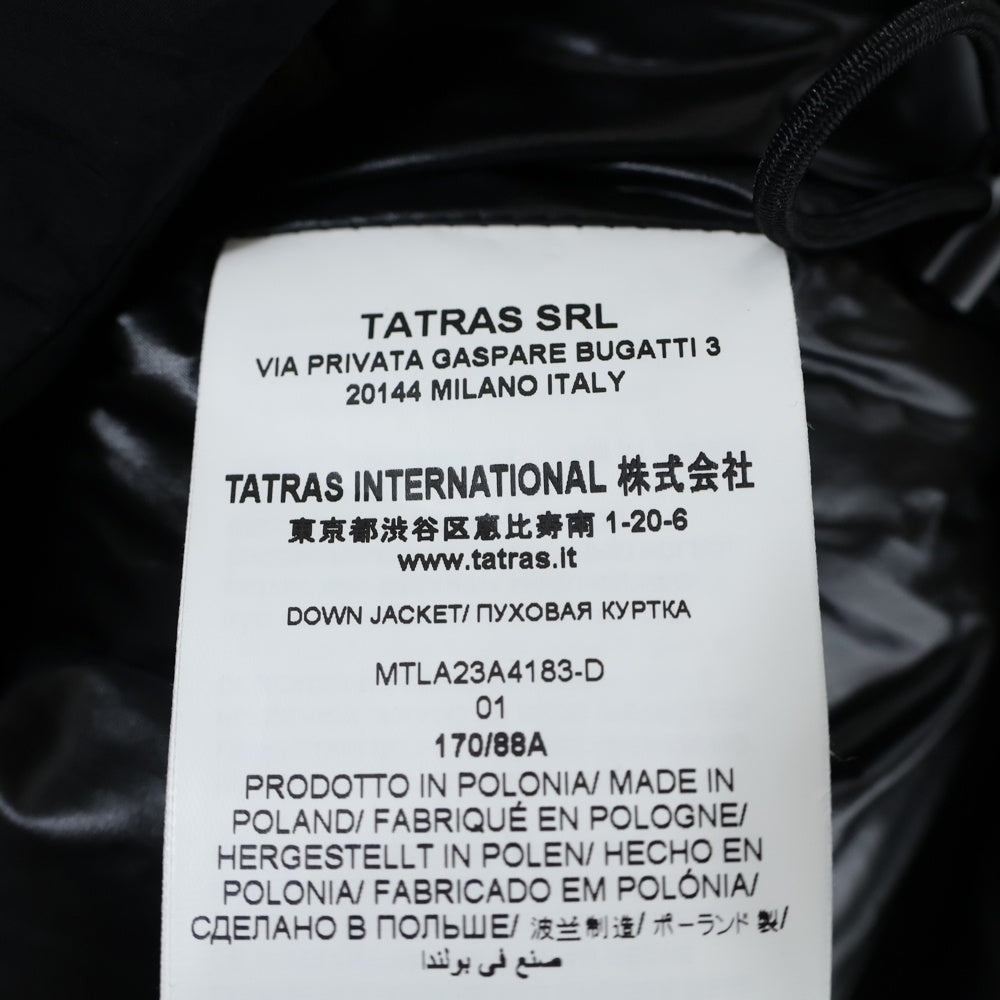 TATRAS(タトラス) SINAMI シナミ フーデッド ジップアップ ダウンジャケット ブラック MTLA23A4183