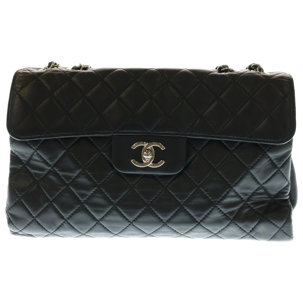 CHANEL(シャネル) マトラッセ30 ココマーク ラムスキン Sフラップ/Wチェーンショルダーバッグ SV金具 ブラック
