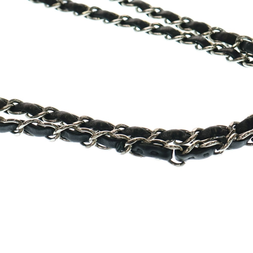 CHANEL(シャネル) マトラッセ30 ココマーク ラムスキン Sフラップ/Wチェーンショルダーバッグ SV金具 ブラック