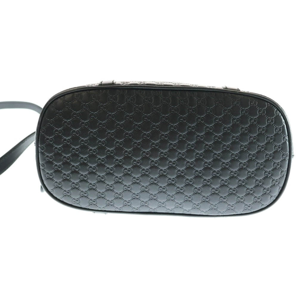 GUCCI(グッチ) マイクログッチシマ 2WAYバッグ ハンドバッグ ショルダーバッグ ブラック レザー 449654 ゴールド金具