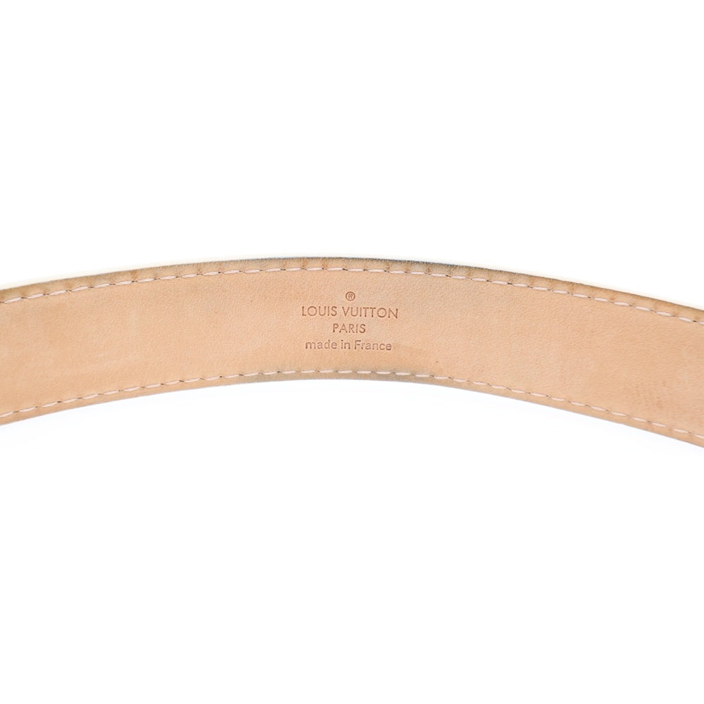 LOUIS VUITTON(ルイヴィトン) ダミエアズール サンチュール・ミニ ベルト レザー×PVC アイボリー×ブラウン M9782 ゴールド金具 レディース