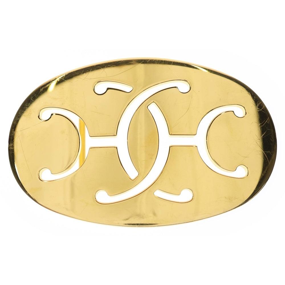 HERMES(エルメス) ダブルHオーバルバックル ベルト ゴールド