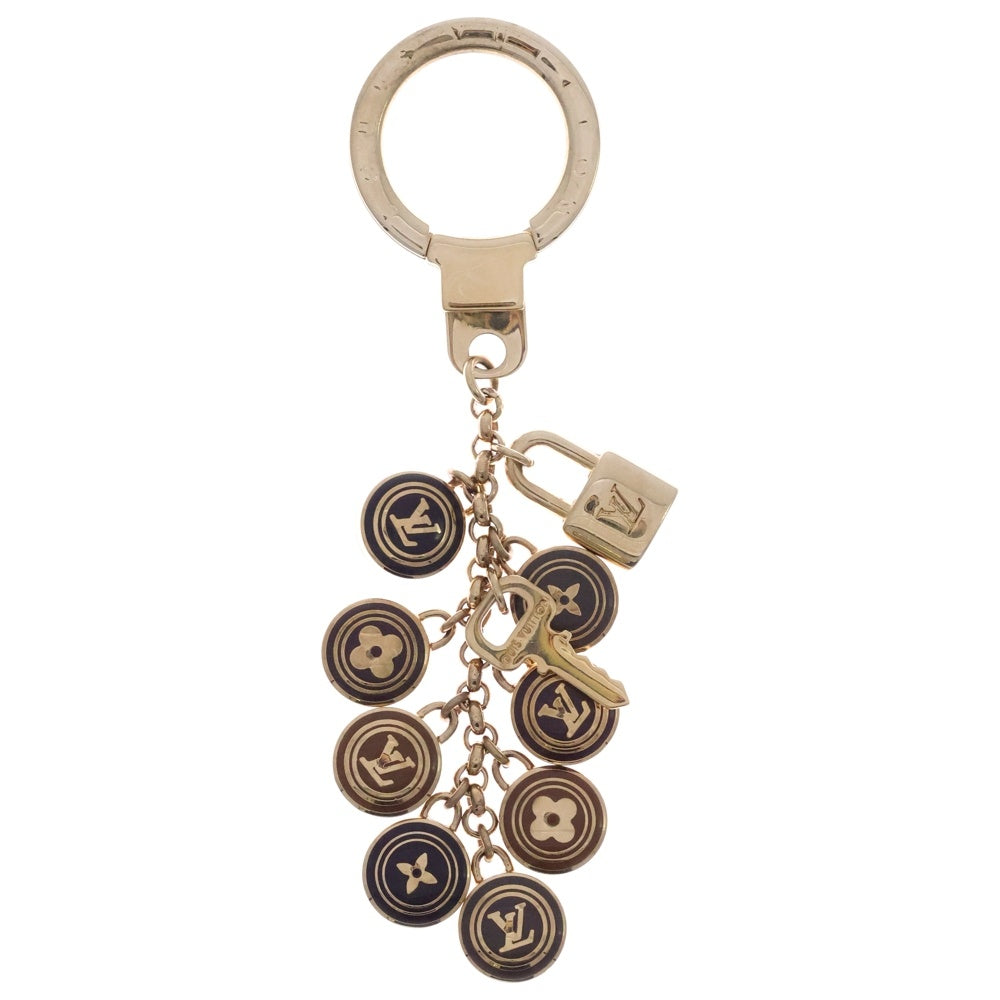 LOUIS VUITTON(ルイヴィトン) ポルトクレバスティーユ キーホルダー チャーム ゴールド×ブラウン M65387